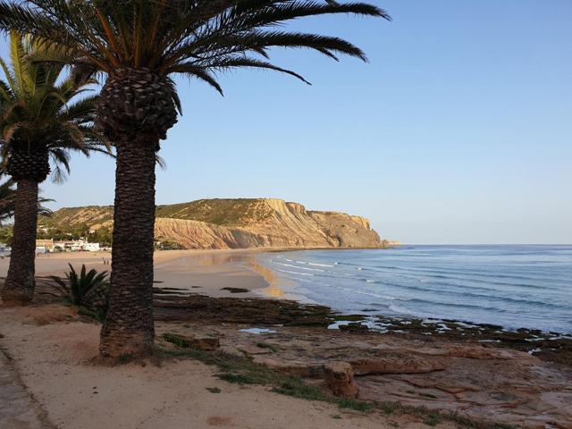 Praia da Luz beach and the Rocha Negra headland
