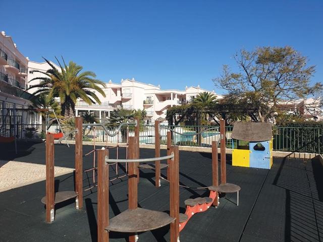 Resort gardens and children's play area