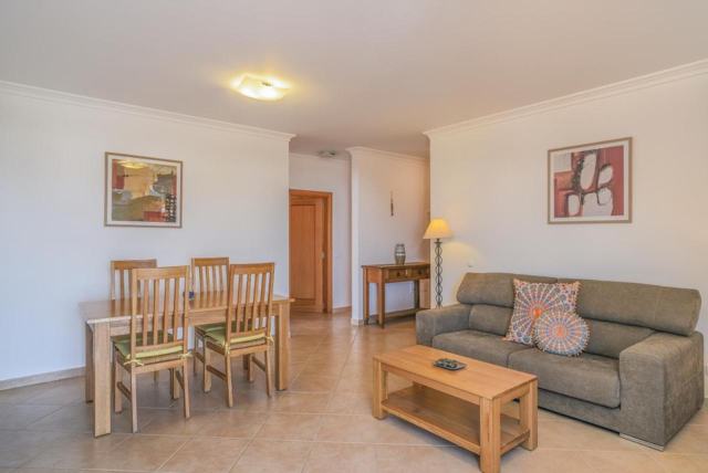 Open-plan living and dining space